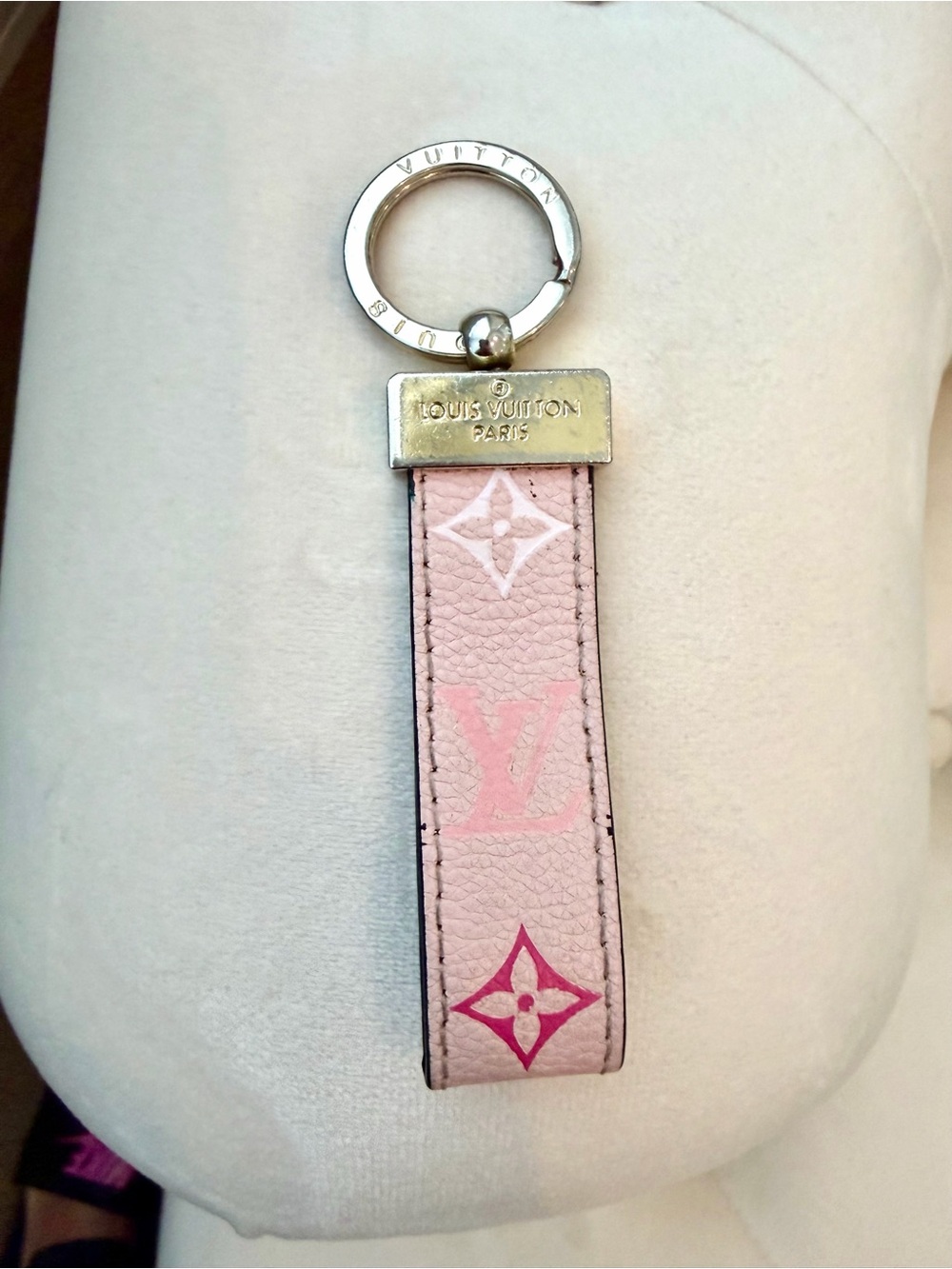 Louis Vuitton Pink Monogram Keyring/Bag charm